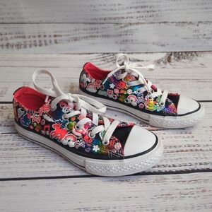 Converse All Star My Little Pony Rainbow Skulls Shoes Sneakers Junior Size 1